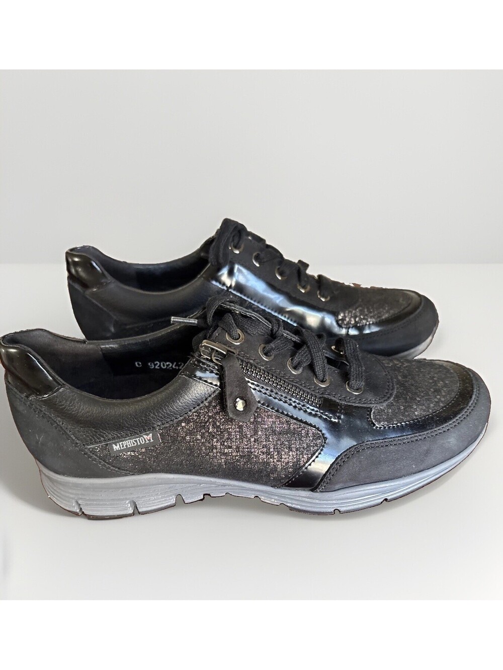 Mephisto Ylona Women’s Black Metalic Sneakers US 7.5, MSRP $279